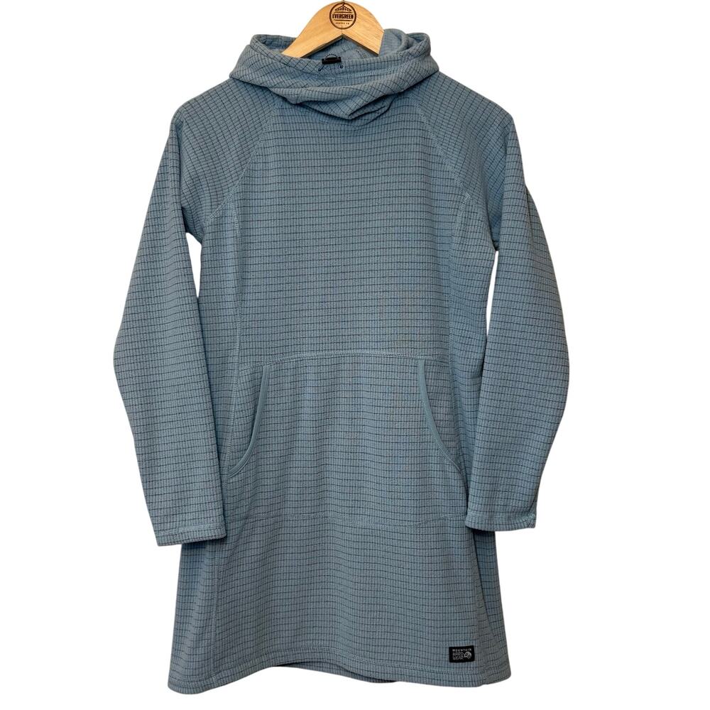 Mountain Hardwear Dress Summit Grid Waffle Long Sleeve Hooded Blue Women’s XS